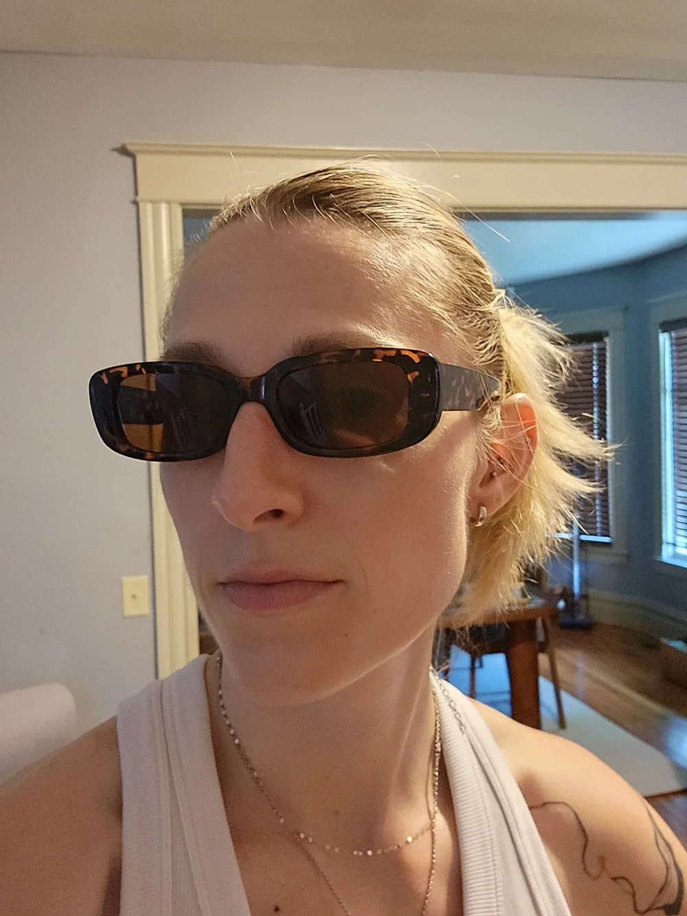 Tortoiseshell Rectangular Women's Sunglasses